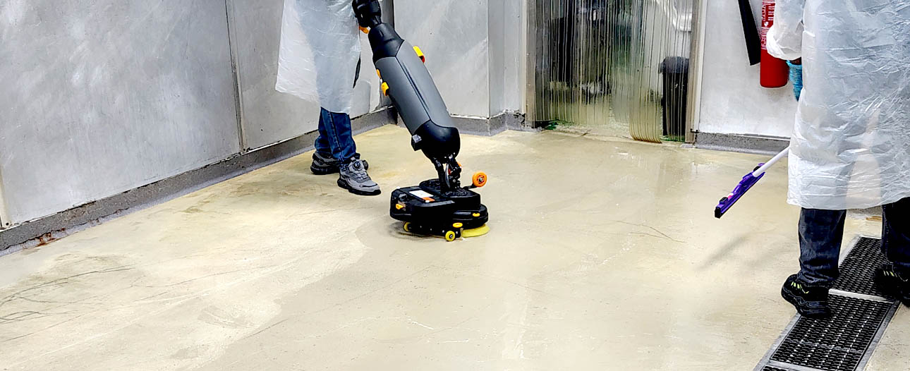 Central kitchen anti-slip floor treatment